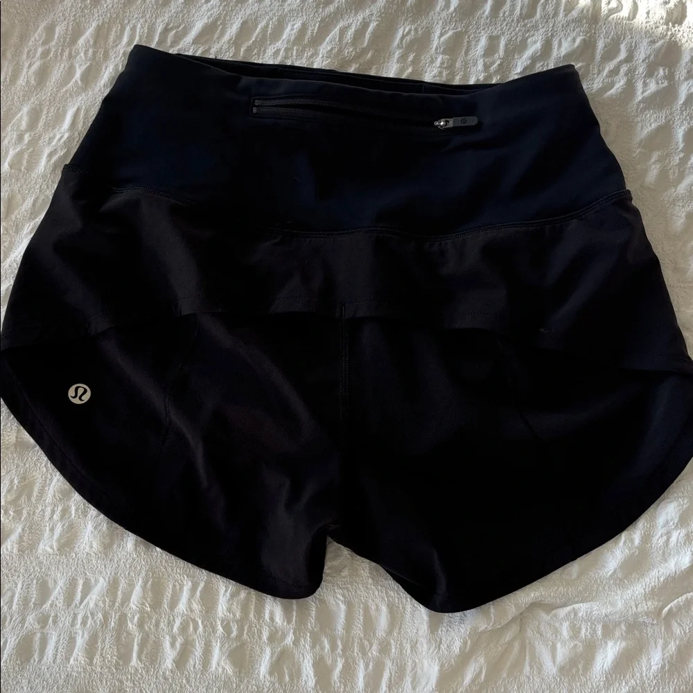lululemon athletica Black Women's Athletic Overlay Shorts - Picture 4 of 8